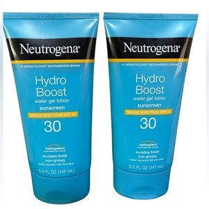 2 Neutrogena Hydro Boost Water Gel Lotion Sunscreen